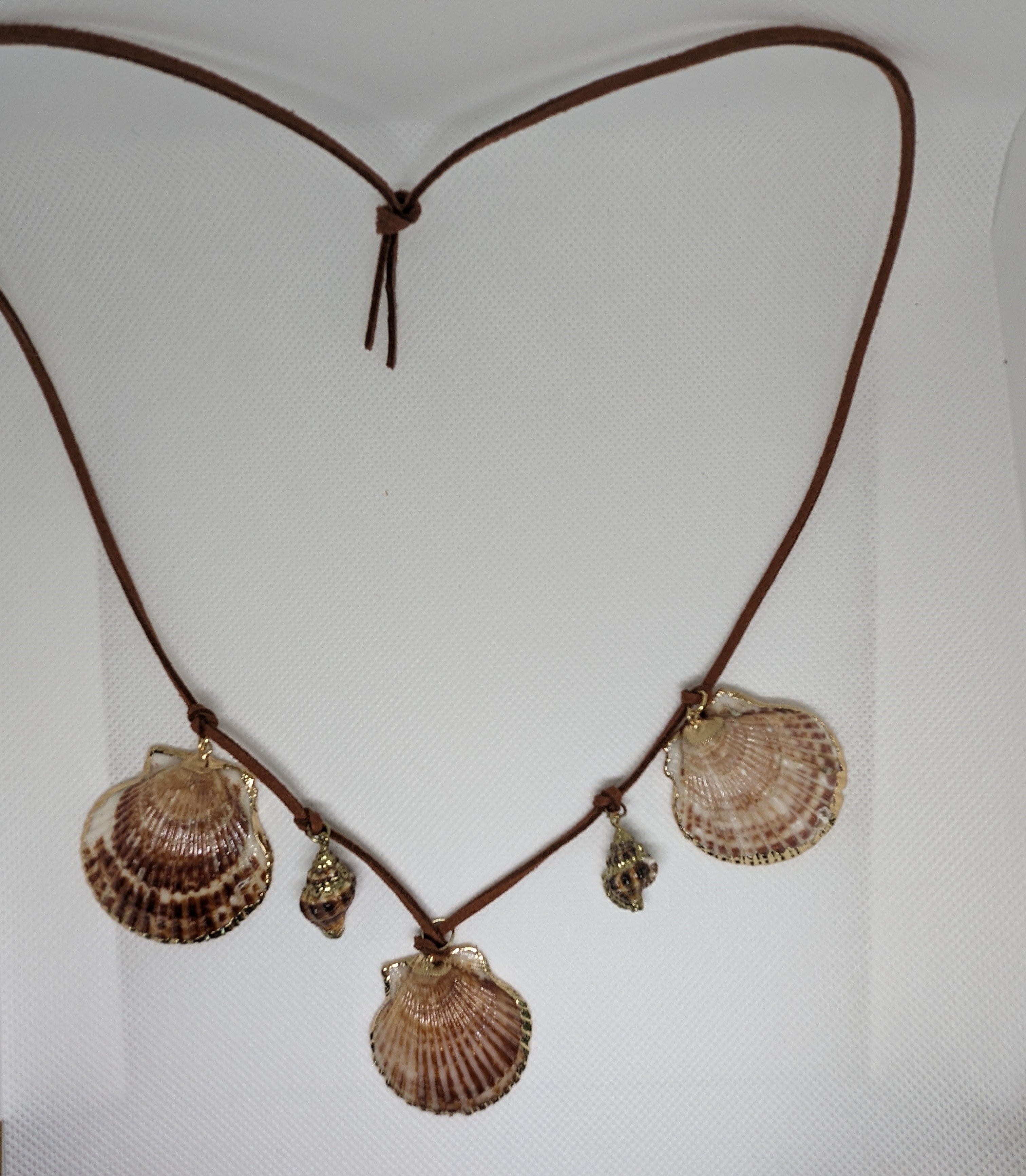 Scallop Shell Necklace with Conch Shells