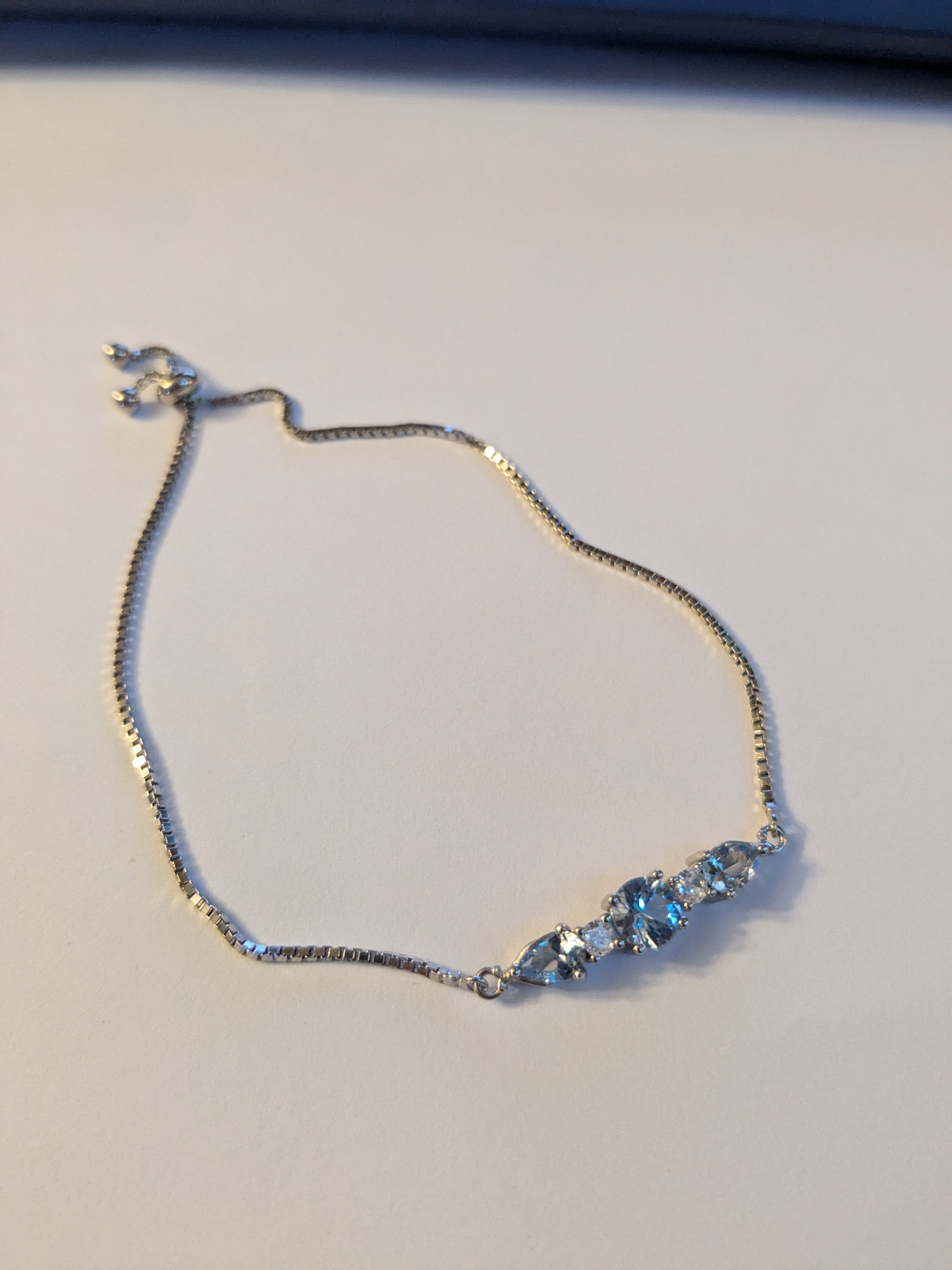 Ethereal Sky Blue Topaz Bolo Bracelet: