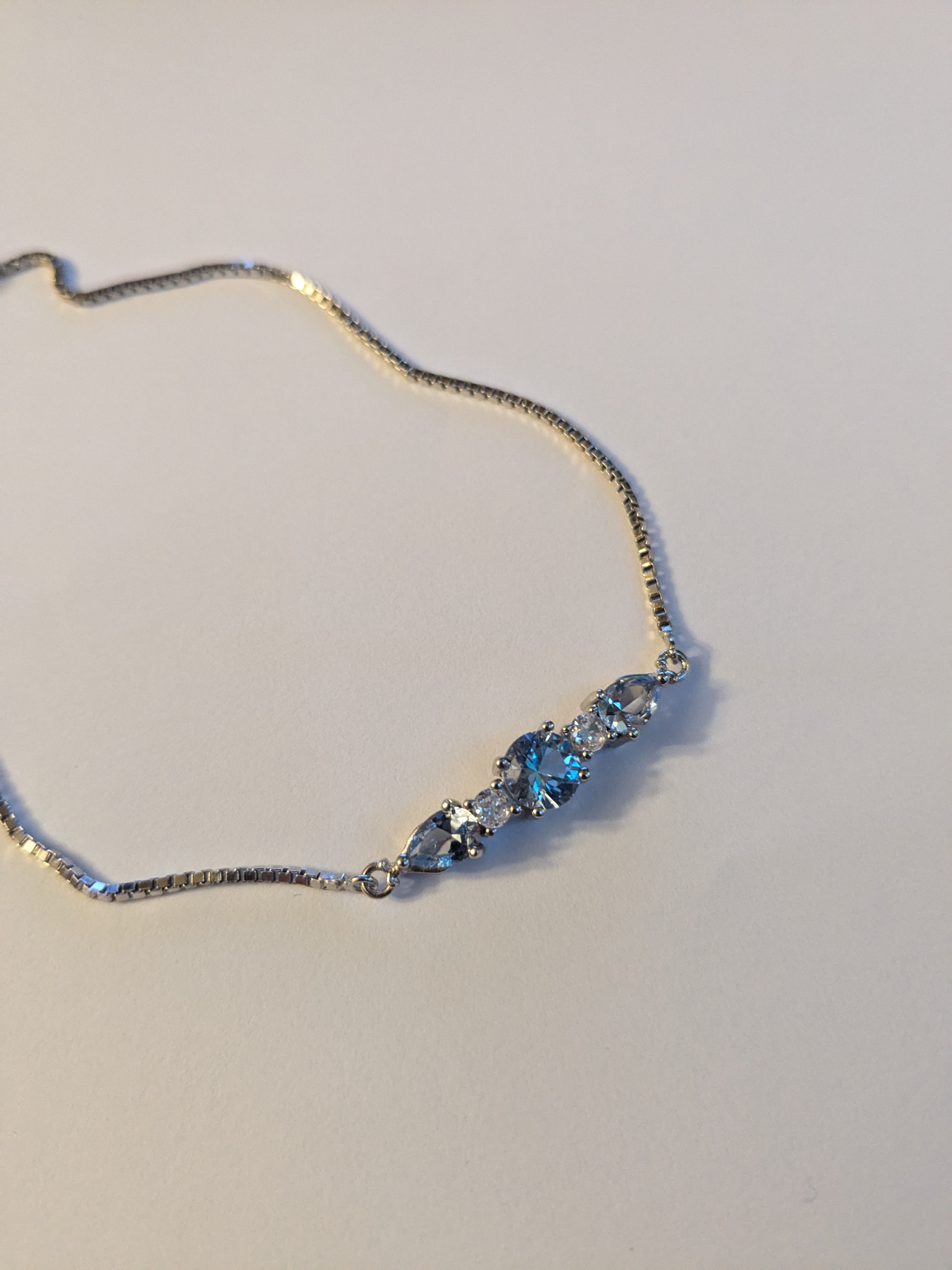 Ethereal Sky Blue Topaz Bolo Bracelet: