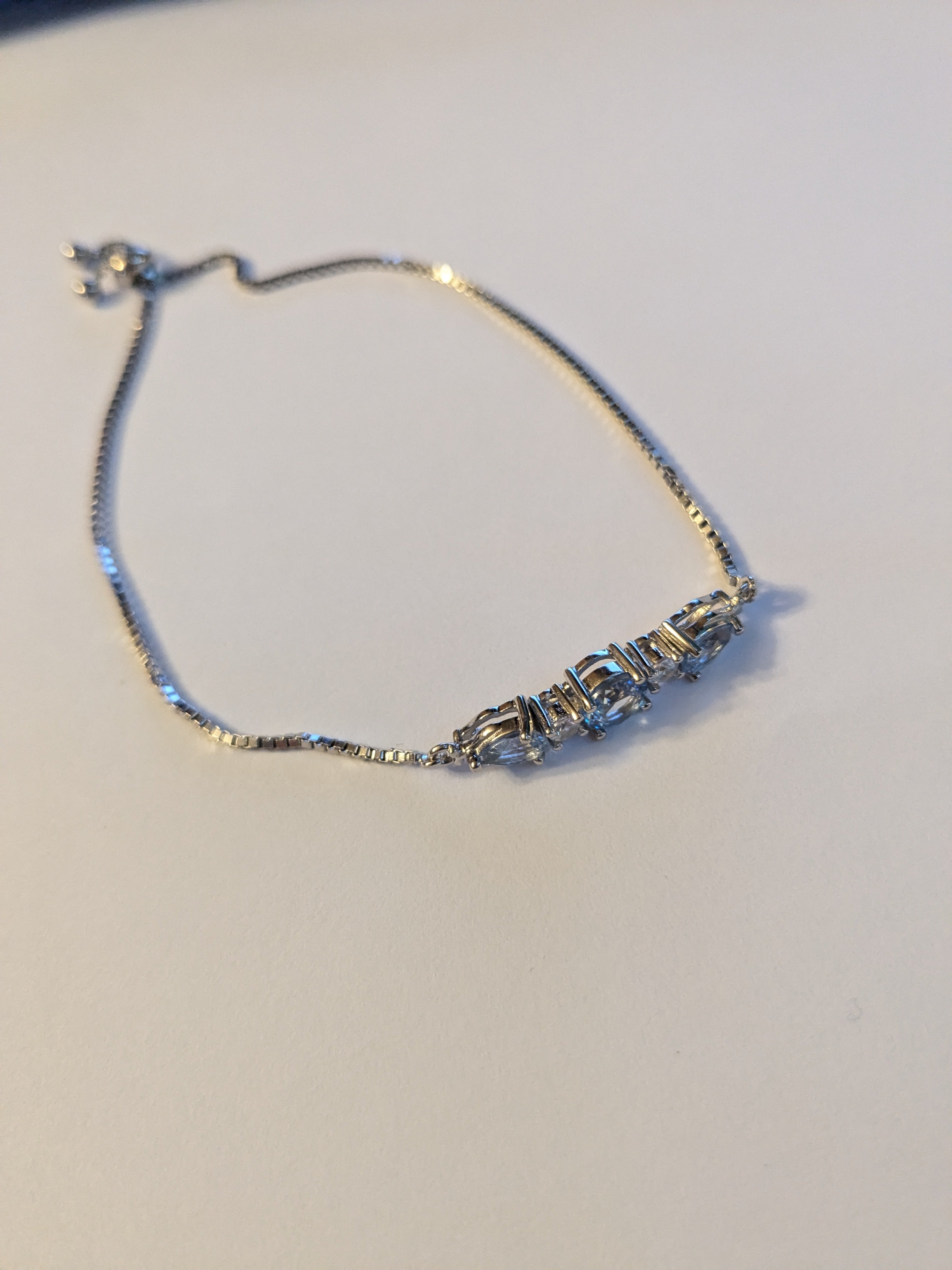 Ethereal Sky Blue Topaz Bolo Bracelet: