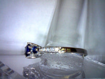 Cubic Zirconia Blue Sapphire Ring 1.60ctw