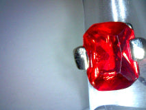 Custom Radiant Cut 5 Carat Genuine Red Emerald Beryl Solitaire Ring