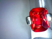 Custom Radiant Cut 5 Carat Genuine Red Emerald Beryl Solitaire Ring