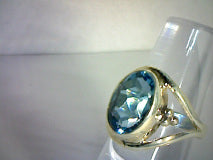 Men's 8ct Natural Blue Topaz Pinky Ring