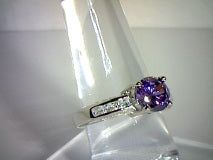 Purple Amethyst Engagement Ring