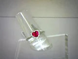 7/8 Ct Ruby and White Sapphire Heart Ring