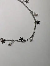 Hair Jewelry Faux Pearl and Star hair chain