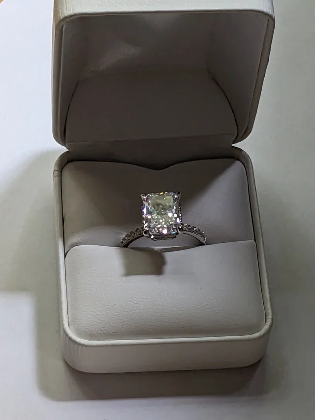 Lab Grown Emerald Cut Diamond Ring 2.3ct