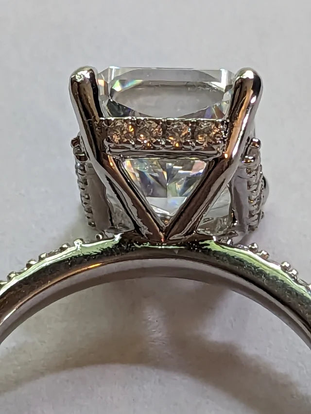 Lab Grown Emerald Cut Diamond Ring 2.3ct