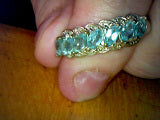 Genuine Light Blue Madagascar Paraiba Apatite Ring 2.76ct/.010 natural diamonds