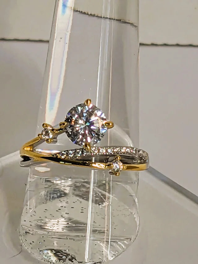 Diamond Bypass Ring