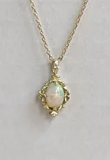 White Opal Necklace 1.23ct