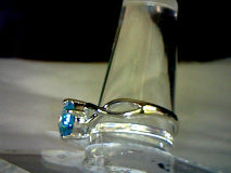 Natural Genuine Light Blue Topaz Solitaire Ring 2.5ct