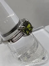 Zirconia Peridot Green Color Ring