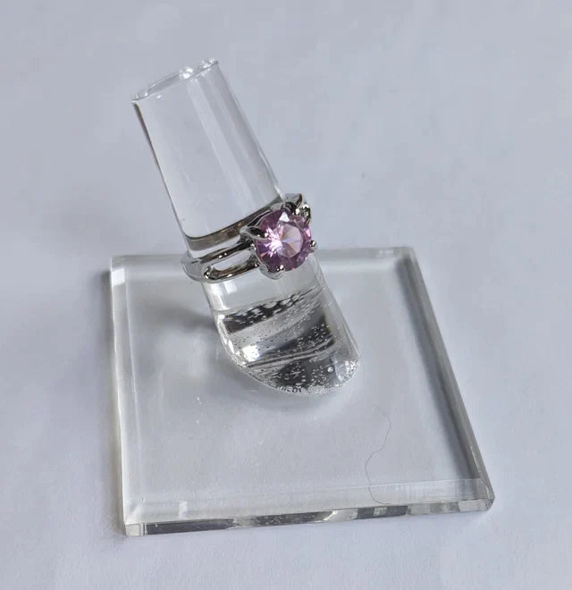 Zirconia Pink Tourmaline Color Ring