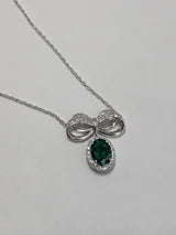 8.6ct Oval Emerald Necklace