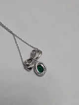 8.6ct Oval Emerald Necklace