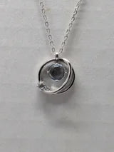 Light Blue Topaz Planet Neptune Celestial Necklace