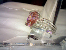 Natural Pink 4 ct Kunzite Ring